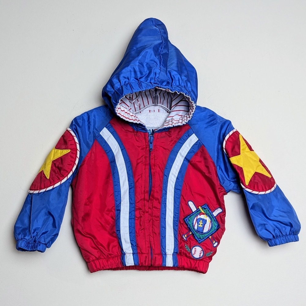 Vintage Climate Control 80s Fashion Rite Baseball Star Colorblock Jacket 12M